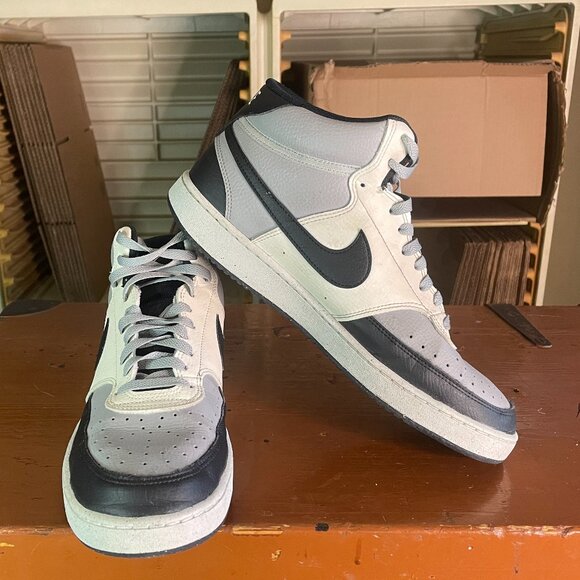 NIKE Court Vision Men\'s Size 10.5 Black Light Smoke Grey Shoes DN3577-002 main image 9